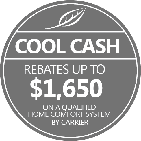 Save big with cool cash rebates on a new carrier system