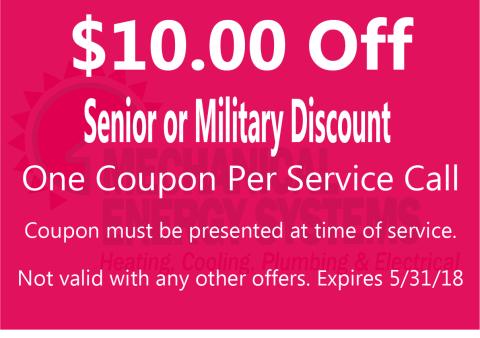 $10.00 Off with Senior or Military Discount $10.00 Off with Senior or Military Discount
