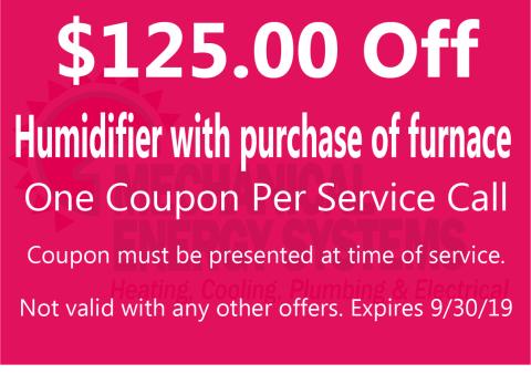 $125.00 Off humidifier purchase $125.00 Off humidifier purchase