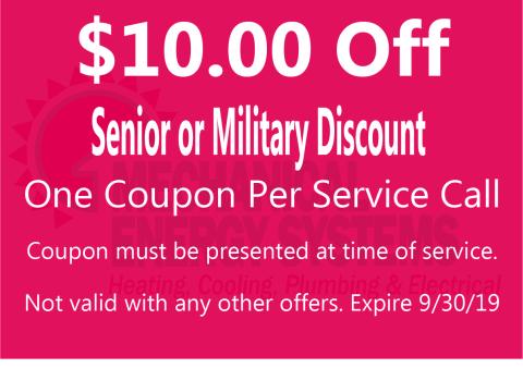 $10.00 Off with Senior or Military Discount $10.00 Off with Senior or Military Discount