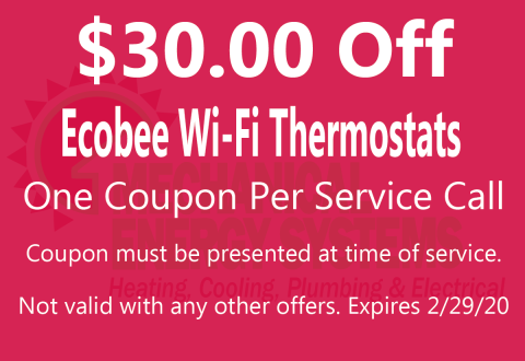 $30.00 off select wi-fi thermostats $30.00 off select wi-fi thermostats
