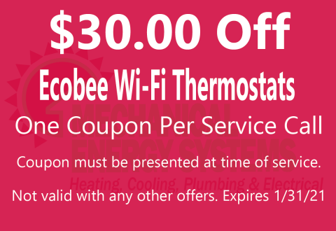 $30.00 off select wi-fi thermostats $30.00 off select wi-fi thermostats